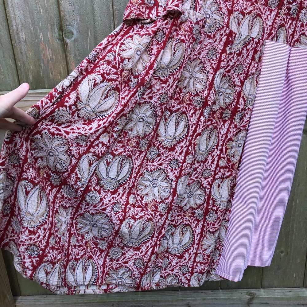 Patchwork Multiprint Midi Dress Material Clothing… - image 3